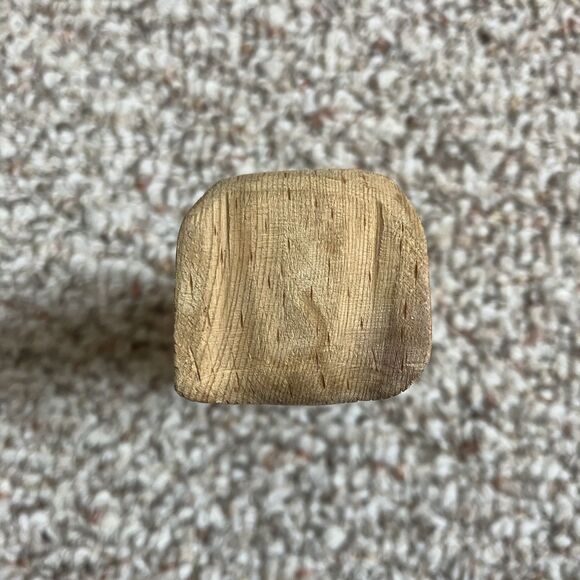 Hand Carved Wooden Owl Statue NT 2016 Perched Bird Artwork 5" Tall - Picture 8 of 9